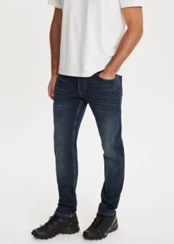 Jeans<The Sting Heaton sweat regular jeans blauw zwart