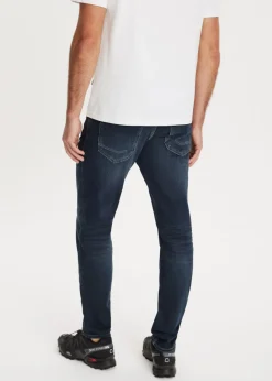 Jeans<The Sting Heaton sweat regular jeans blauw zwart