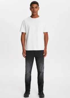 Jeans<The Sting Heaton sweat regular jeans zwart, used dark