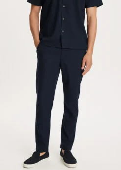 Broeken<The Sting Herringbone broek donkerblauw