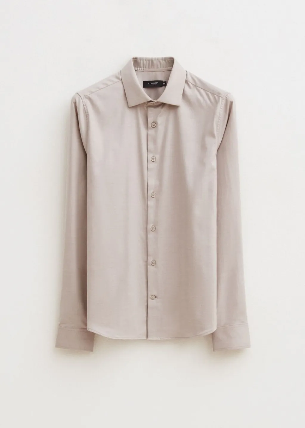 Overhemden<The Sting Herringbone overhemd donkerzand
