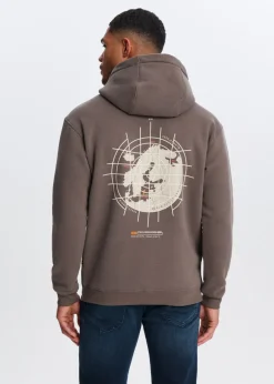 Sweaters En Hoodies<The Sting Hoodie kaart Scandinavië lichtbruin
