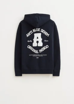 Sweaters En Hoodies<The Sting Hoodie met indigo tekstprint donkerblauw