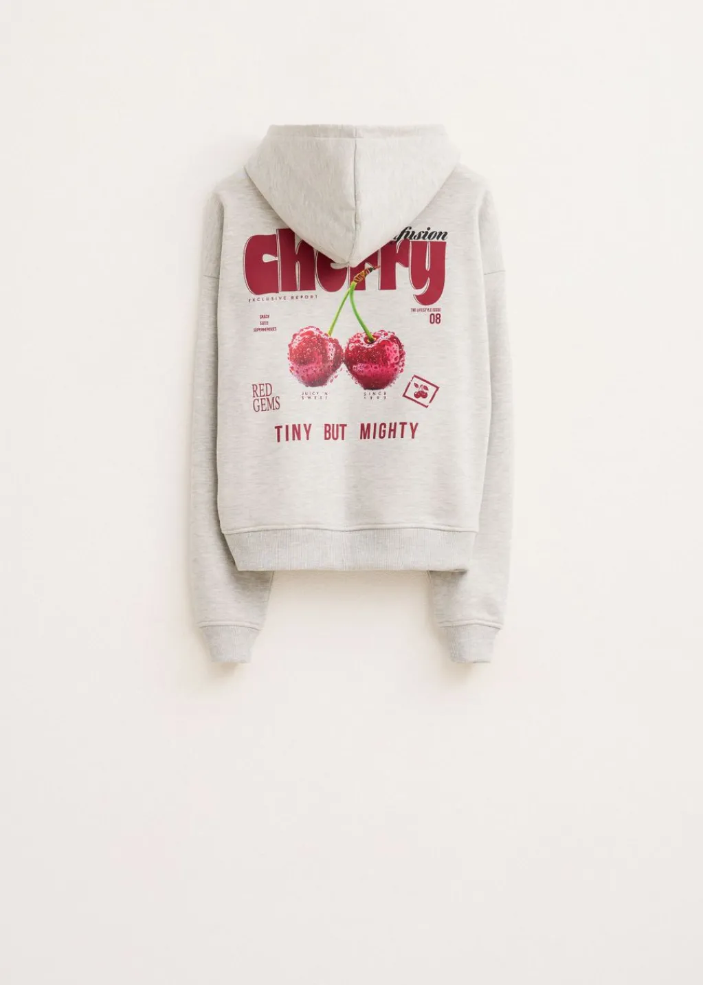 Sweaters En Hoodies<The Sting Hoodie met kersenprint grijs, licht melee