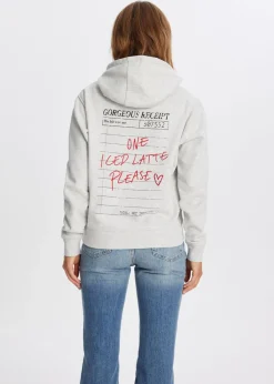 Sweaters En Hoodies<The Sting Hoodie met koffieprint grijs, licht melee