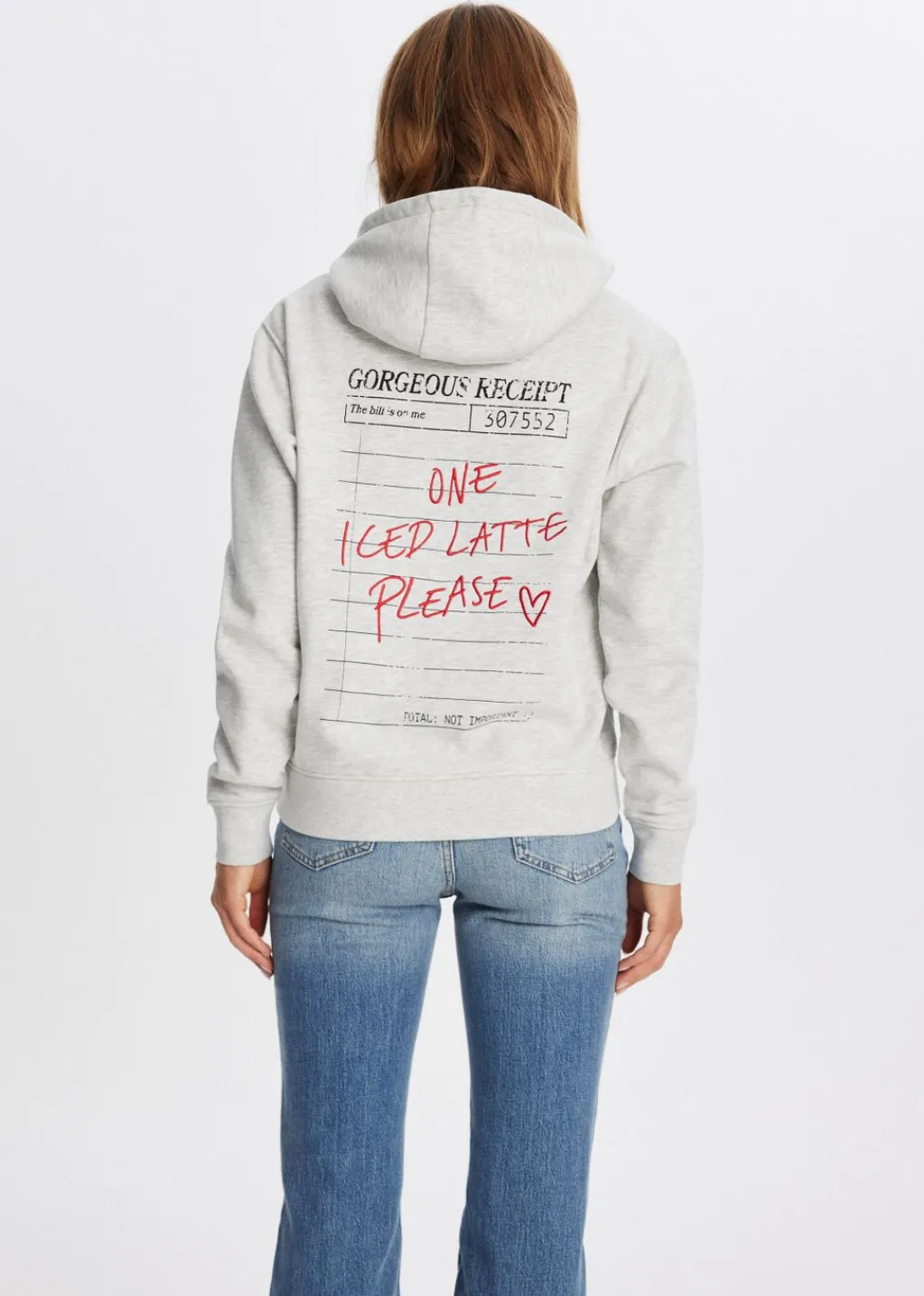 Sweaters En Hoodies<The Sting Hoodie met koffieprint grijs, licht melee