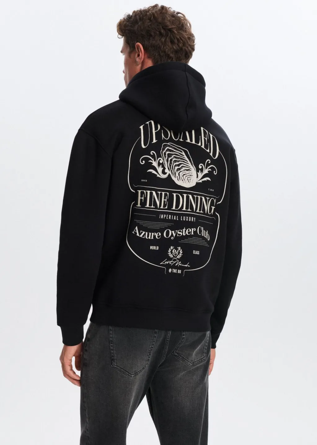 Sweaters En Hoodies<The Sting Hoodie met print oester zwart