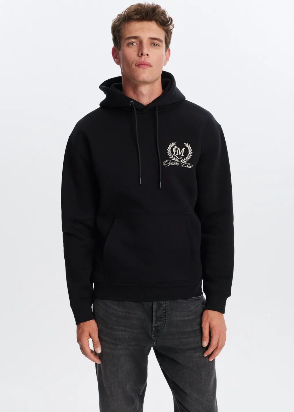 Sweaters En Hoodies<The Sting Hoodie met print oester zwart
