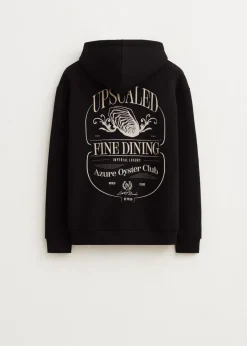 Sweaters En Hoodies<The Sting Hoodie met print oester zwart
