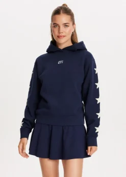 Sweaters En Hoodies<The Sting Hoodie met sleeve donkerblauw