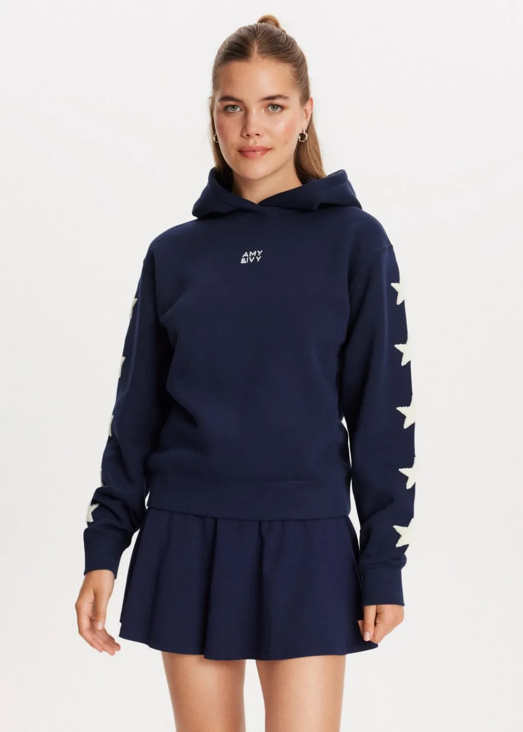 Sweaters En Hoodies<The Sting Hoodie met sleeve donkerblauw