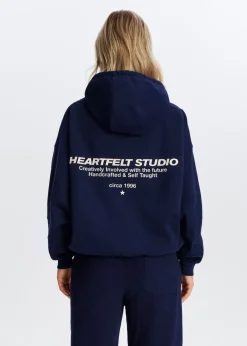 Sweaters En Hoodies<The Sting Hoodie met tekstprint donkerblauw