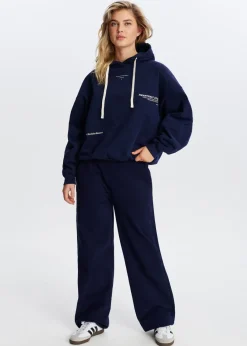 Sweaters En Hoodies<The Sting Hoodie met tekstprint donkerblauw