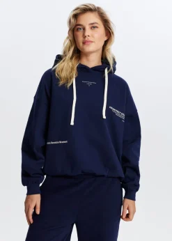 Sweaters En Hoodies<The Sting Hoodie met tekstprint donkerblauw