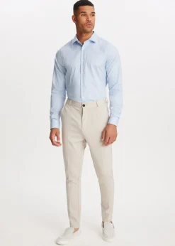Overhemden<The Sting Houndstooth overhemd lichtblauw