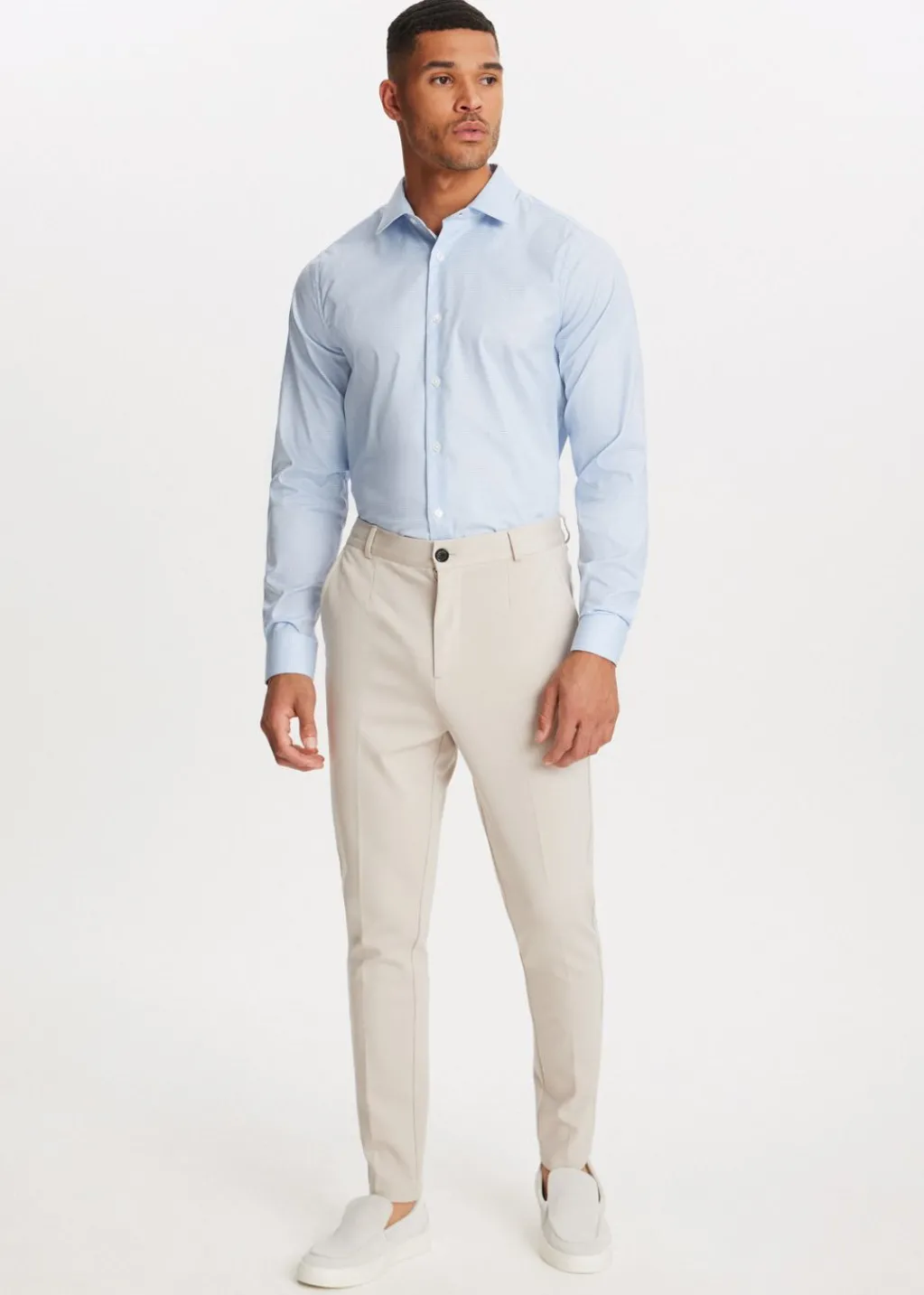 Overhemden<The Sting Houndstooth overhemd lichtblauw