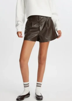 Shorts<The Sting Imitatieleren short donkerbruin