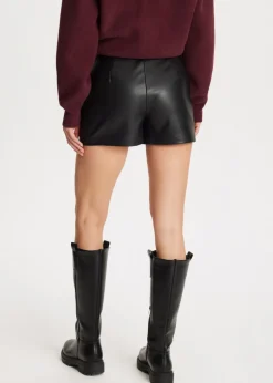 Skorts<The Sting Imitatieleren skort zwart