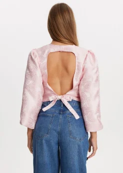 Tops<The Sting Jacquard top lichtroze