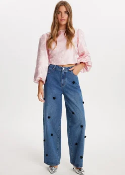Tops<The Sting Jacquard top lichtroze