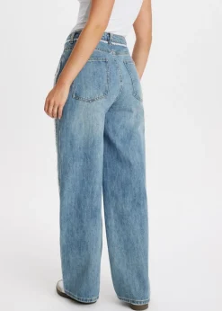 Jeans<The Sting Jeans met kant blauw, used middle