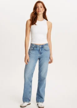 Jeans<The Sting Jeans met sterren achterzakken blauw, used middle