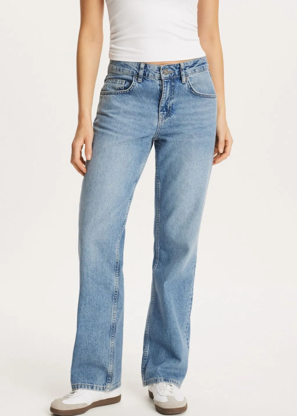 Jeans<The Sting Jeans met sterren achterzakken blauw, used middle