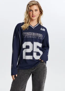 T-Shirts<The Sting Jersey t-shirt met print donkerblauw