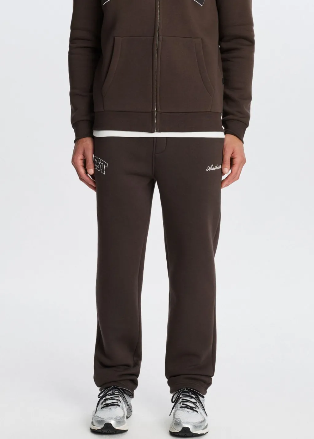 Broeken<The Sting Joggingbroek met merk bruin