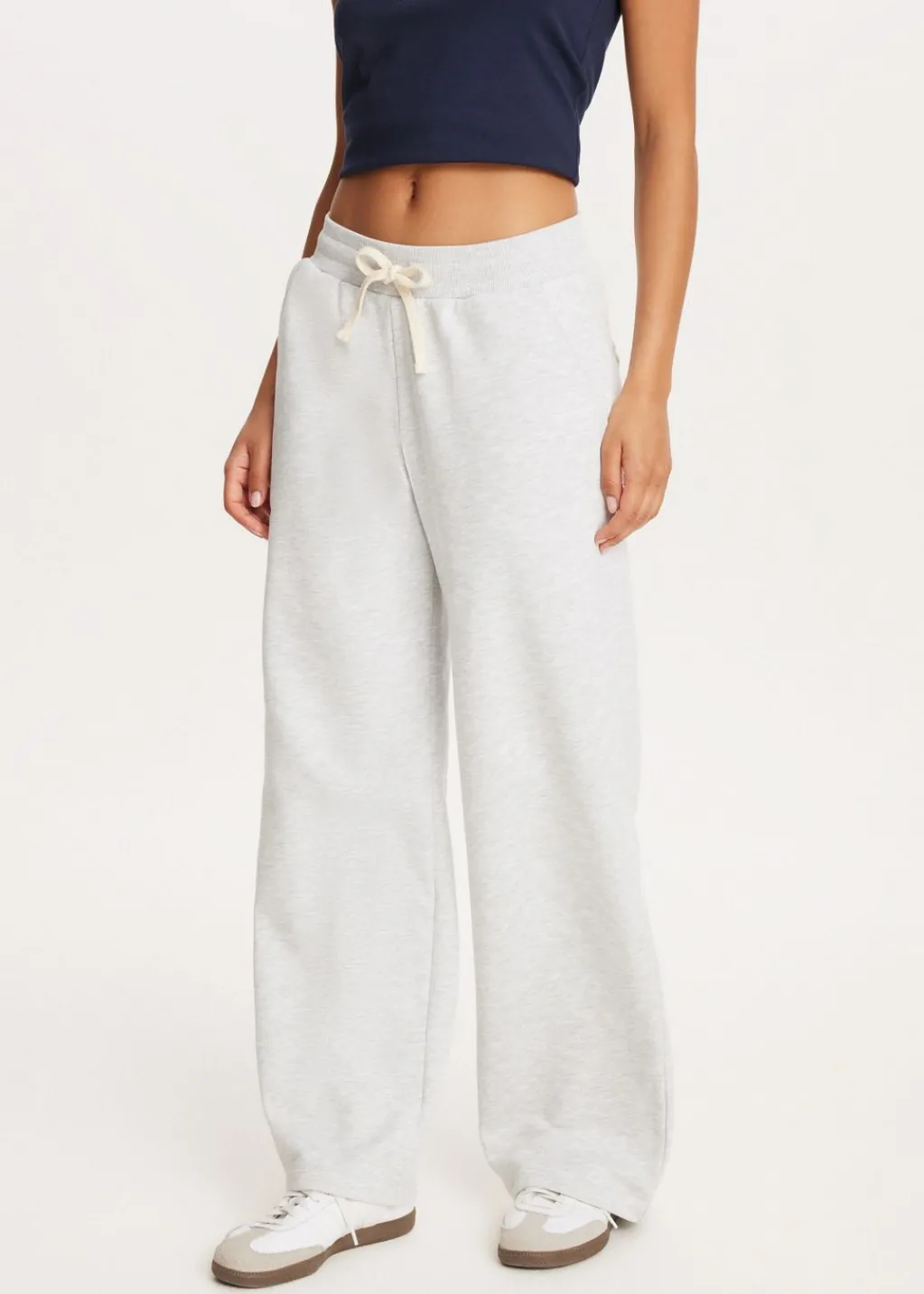 Broeken<The Sting Joggingbroek met sterren grijs gemêleerd