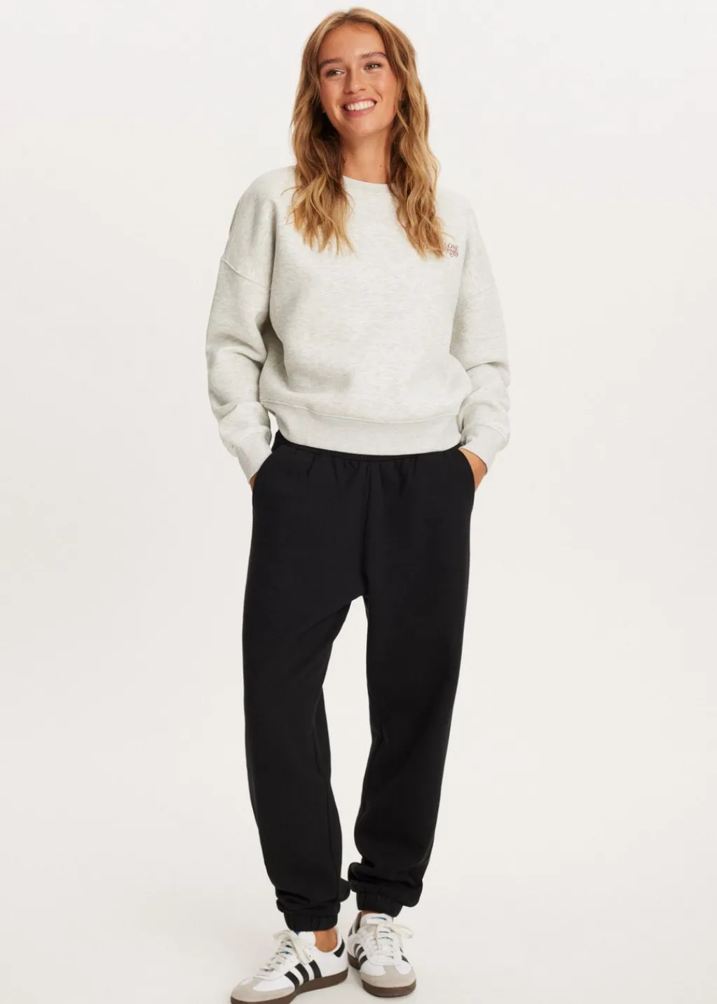 Basics|Broeken<The Sting Joggingbroek met trekkoord zwart