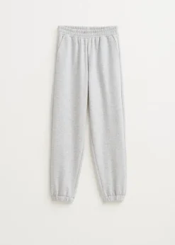Basics|Broeken<The Sting Joggingbroek met trekkoord grijs gem&ecirc;leerd