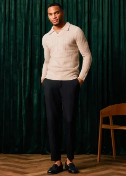 Polo's|Truien En Vesten<The Sting Johnny polo met structuur zand gem&ecirc;leerd