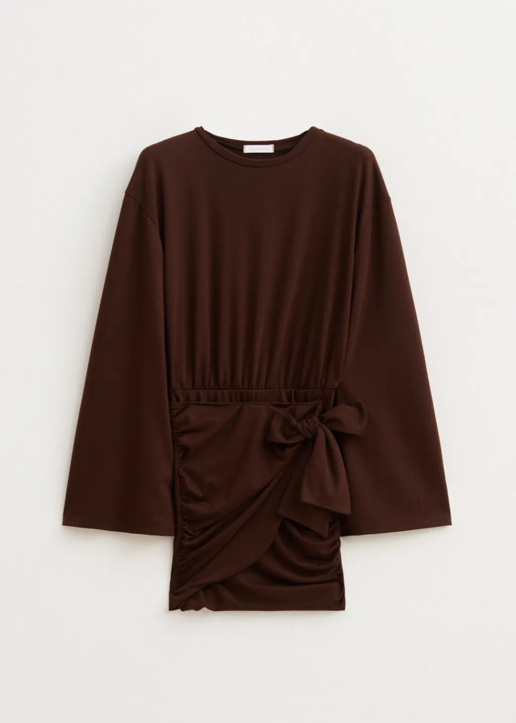 Jurken<The Sting Jurk met knoopdetail donkerbruin