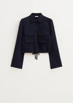 Jassen<The Sting Kort jasje met klepzakken donkerblauw