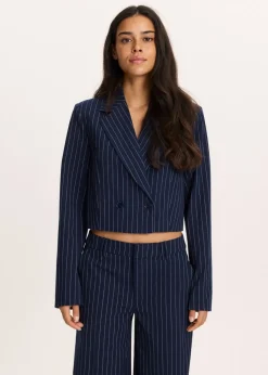 Blazers En Gilets<The Sting Korte blazer met strepen donkerblauw