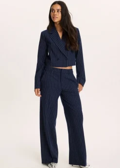 Blazers En Gilets<The Sting Korte blazer met strepen donkerblauw