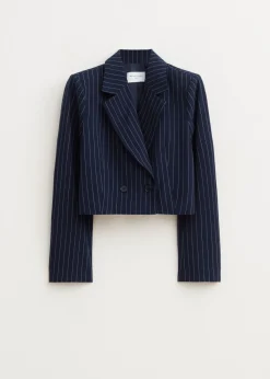 Blazers En Gilets<The Sting Korte blazer met strepen donkerblauw