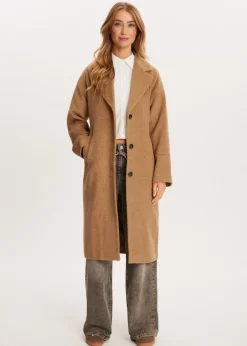 Jassen<The Sting Lange jas van wolmix camel