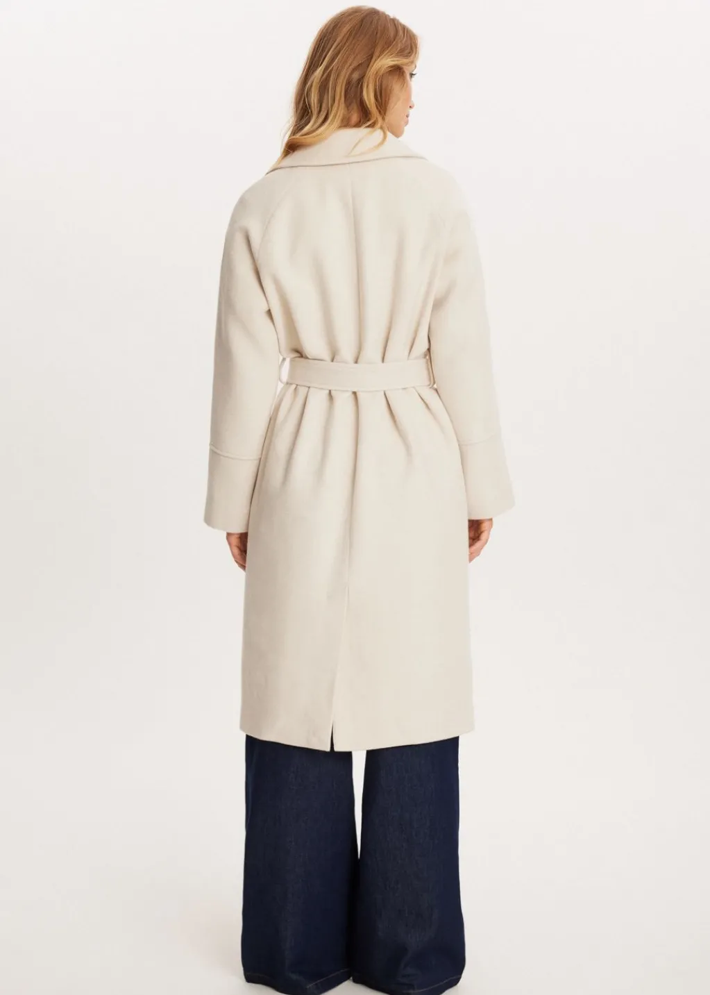 Jassen<The Sting Lange jas van wolmix wit, off-white