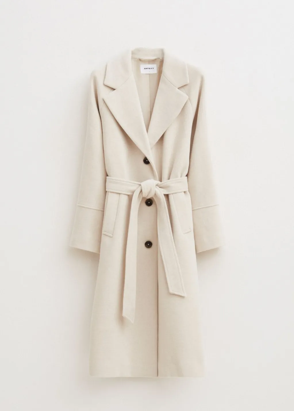 Jassen<The Sting Lange jas van wolmix wit, off-white