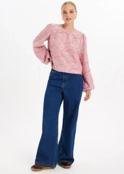 Tops<The Sting Lange mouwen top met balloon fit rose, vintage