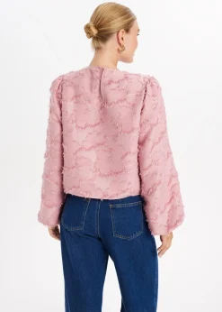 Tops<The Sting Lange mouwen top met balloon fit rose, vintage