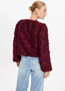 Tops<The Sting Lange mouwen top met balloon fit bordeaux