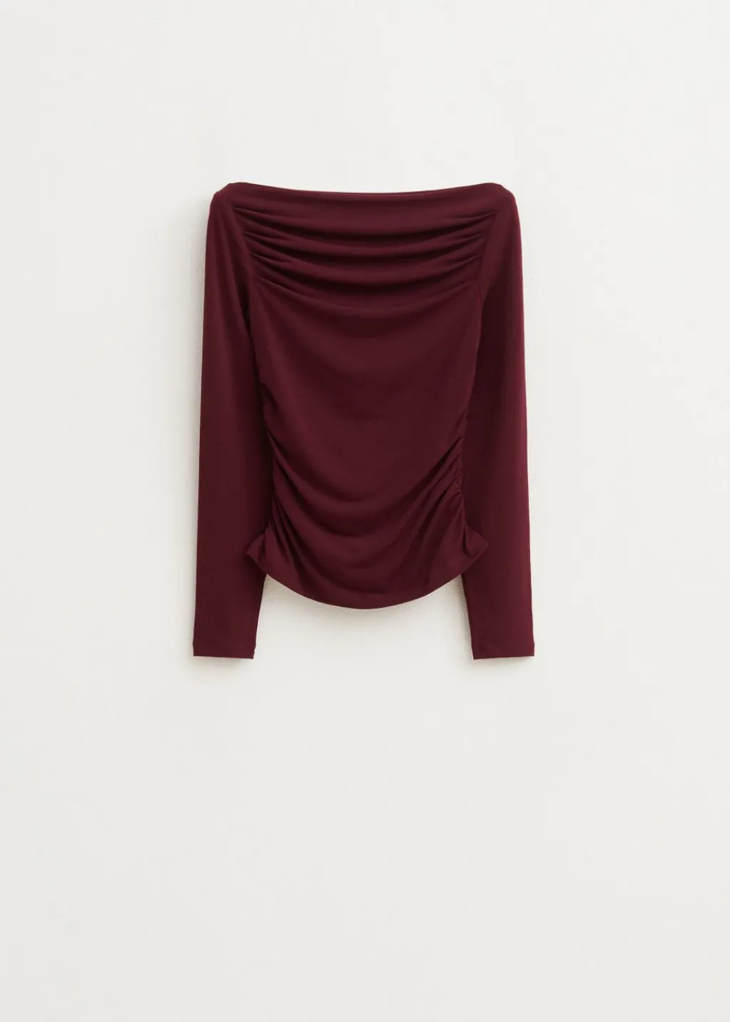 Tops<The Sting Lange mouwen top met plooien bordeaux