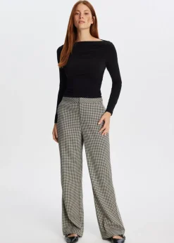 Tops<The Sting Lange mouwen top met plooien zwart