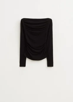 Tops<The Sting Lange mouwen top met plooien zwart