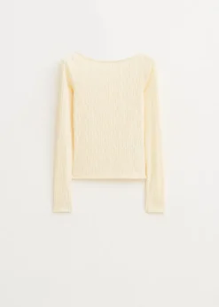 Tops<The Sting Lange mouwen top met structuur kit, donker