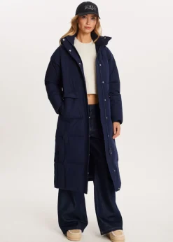 Jassen<The Sting Lange puffer jacket donkerblauw