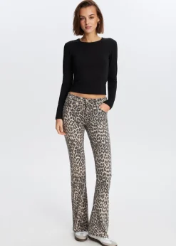 Jeans<The Sting Leopard flared jeans meerkleurig